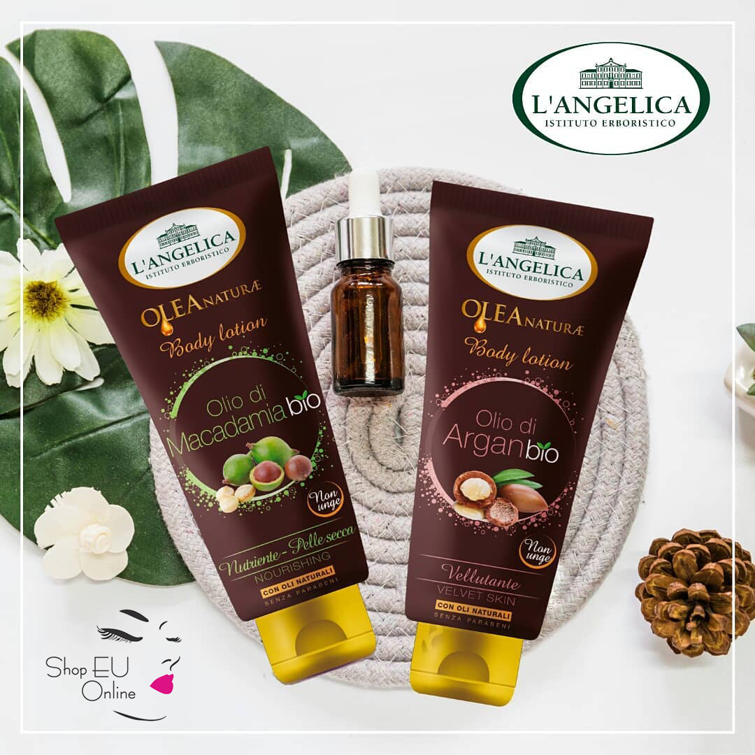Dưỡng thể LAngelica- Body Lotion Nutriente – Dưỡng ẩm – tái tạo là mềm da với dầu Maca hữu cơ – 300ml – Italy