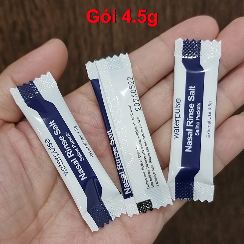 Muối Rửa Mũi. Muối Sinh Lý Waterpulse Nasal Rinse Salt làm sạch nghẹt mũi viêm mũi dị ứng viêm xoang.
