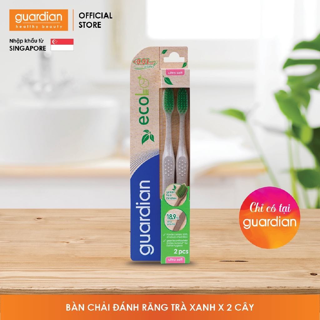 Bàn Chải Đánh Răng Guardian Trà Xanh – 2 Cây