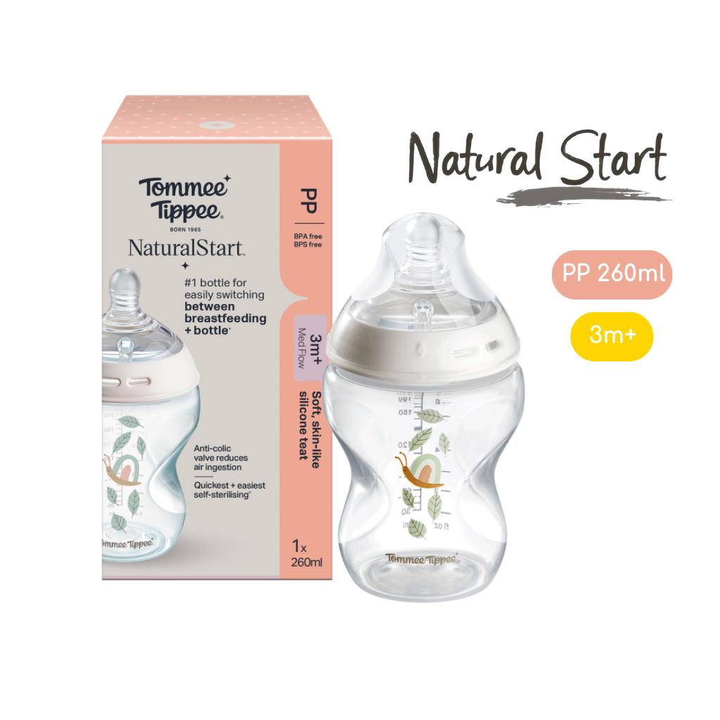 Bình sữa PP Hoạ Tiết Ty Siêu Mềm Tự Nhiên Tommee Tippee Natural Start 150ml260ml Cho Bé Từ Sơ Sinh