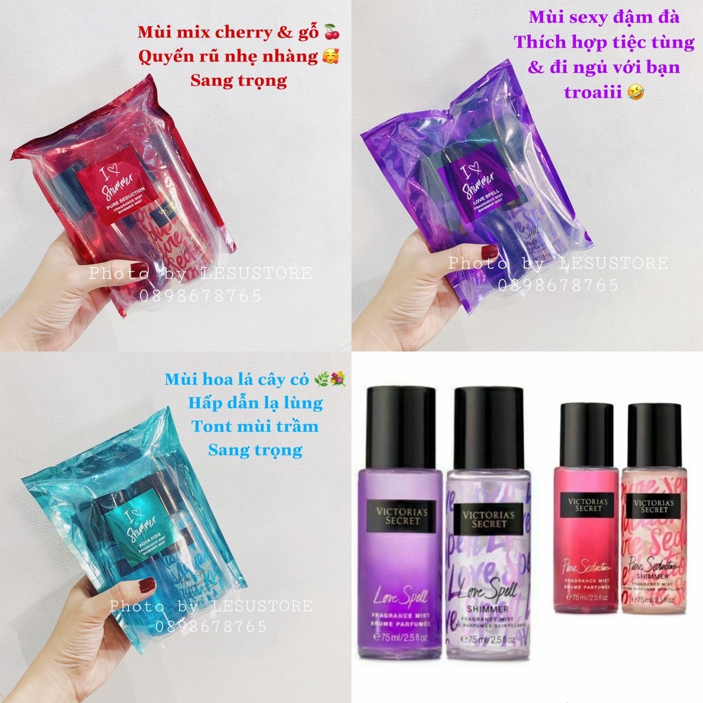 Xịt thơm set 2 chai - Xịt thơm vic Set 2 Chai- Xịt thơm body Màu tím- xịt Thơm Body Amber