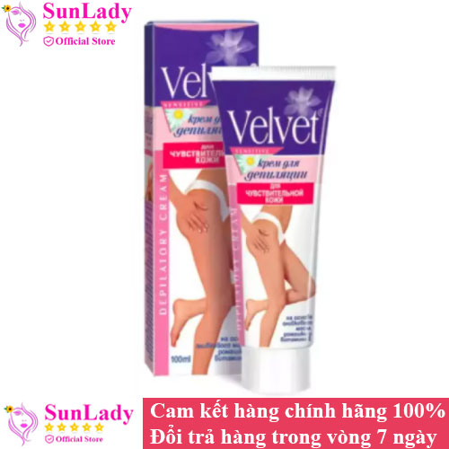 Kem Tẩy Lông Chiêt Xuất Hoa Cúc Velvet Sensitive 100Ml - Chuyên Lột Lông Nách Lông Chân