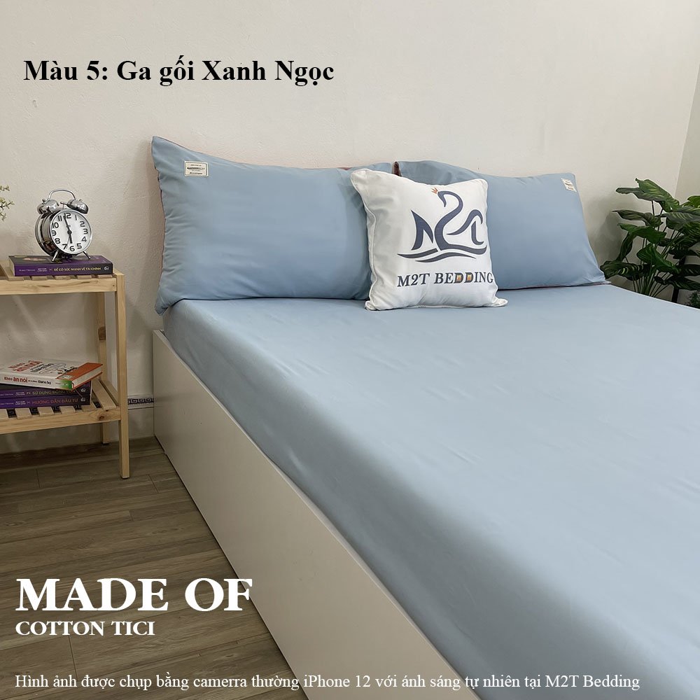 Bộ ga giường và vỏ gối Cotton Tici M2T Bedding - ga giường và 2 vỏ gối - miễn phí bo chun drap nệm đ