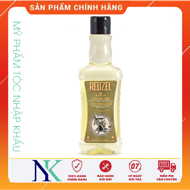 [Hcm]Dầu Gội - Dầu Xã - Sữa Tắm Reuzel 3 - In - 1 Tea Tree 350Ml