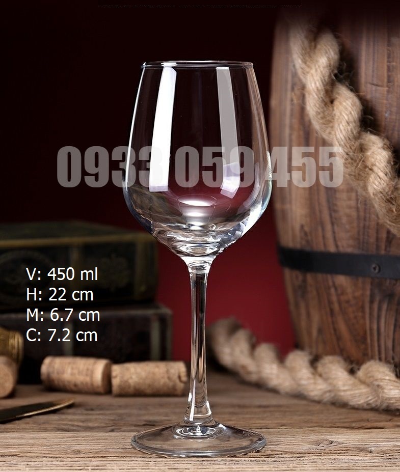 Ly uống rượu vang sâm panh 450ml ly uống whisky thủy tinh pha lê wine glass