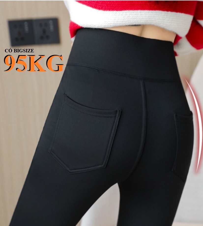 Quần Legging TÚI ỐP Gen Bụng 12cm Chất Thun Umi cao cấp Có Big size 95KG  Đa năng Vải umi Hàn cao cấ