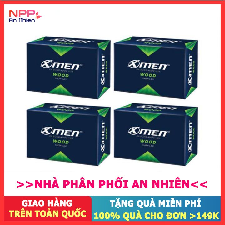 Lốc 4 Xà Bông Cục X - Men Wood 90G/Cục - Npp An Nhiên