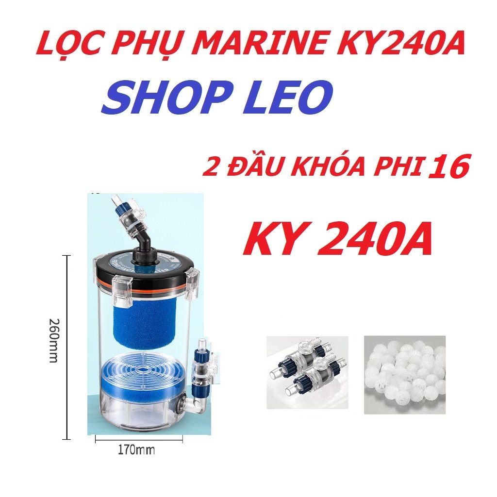 Lọc Phụ Marine cao cấp - lọc phụ Marine vỏ trong suốt- Phụ kiện thủy sinh - shopleo