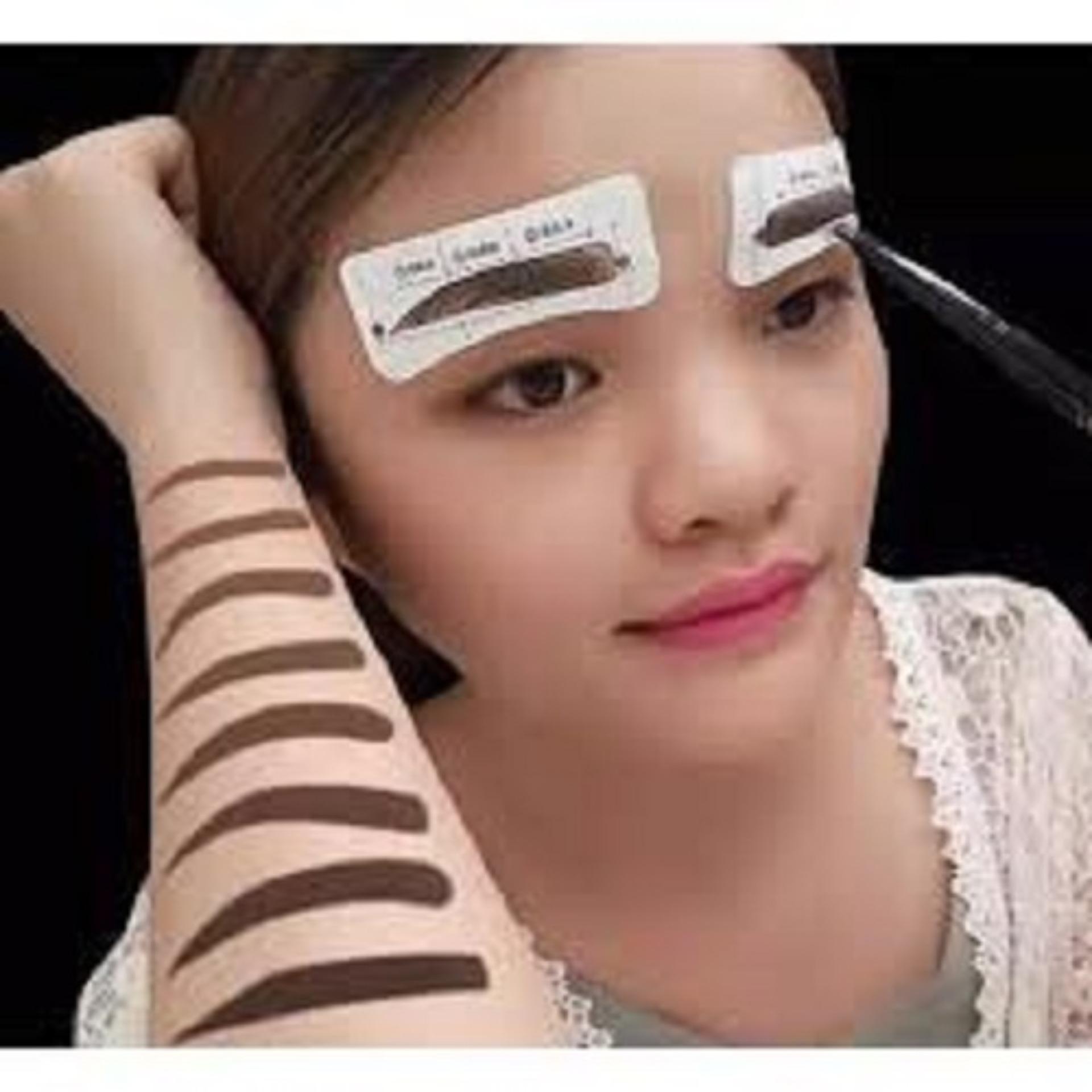 Bộ 24 khuôn kẻ lông mày giấy 4 in 1
