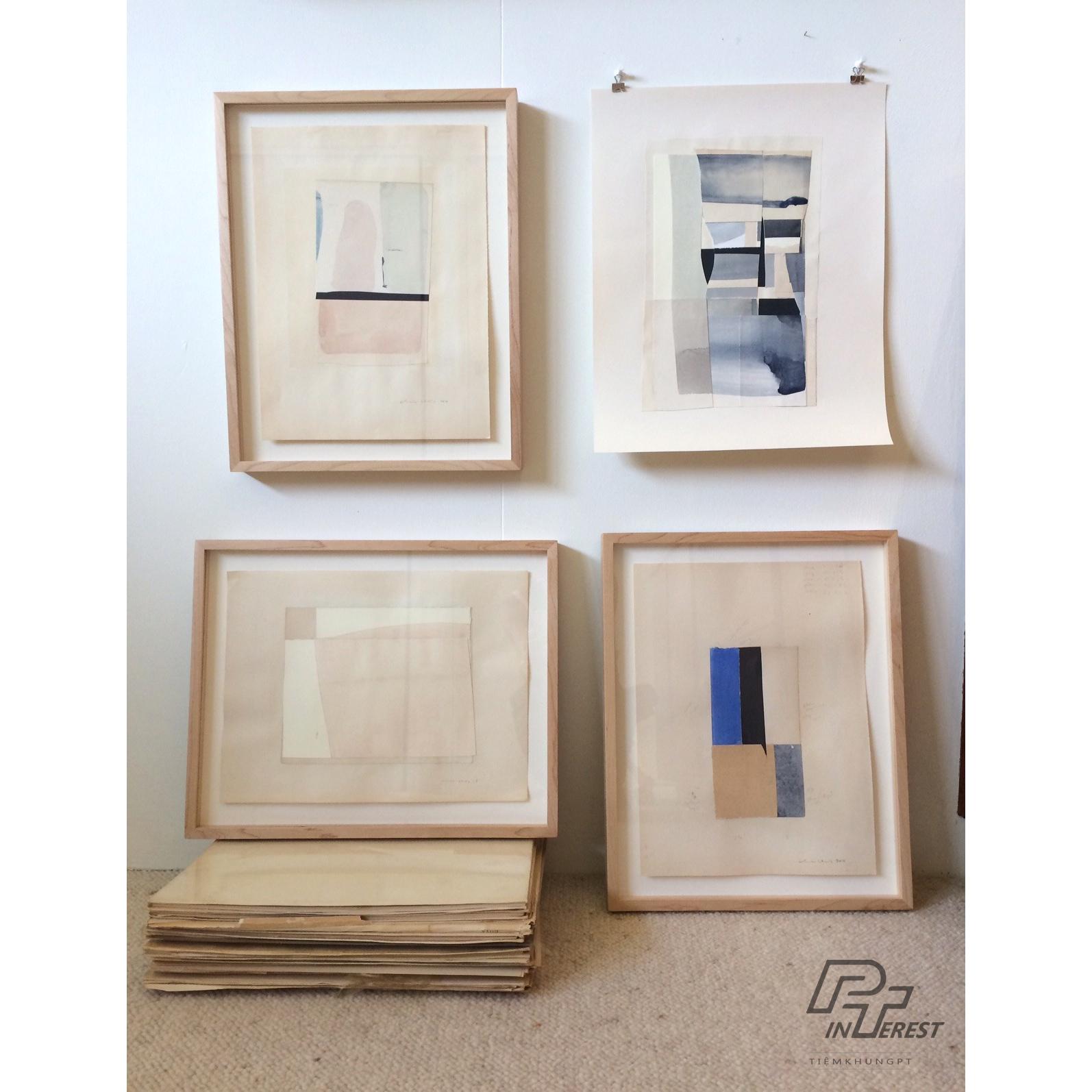 Bộ 03 Khung ảnh A3 30x40 cm - Khung hình gỗ thông mặt kính để bàn treo tường - Khung ảnh treo tường