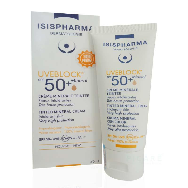 Isis Pharma Kem Chống Nắng Màu Da Dành Cho Da Thường Uveblock Spf50 Mineral Tinted Cream 40Ml