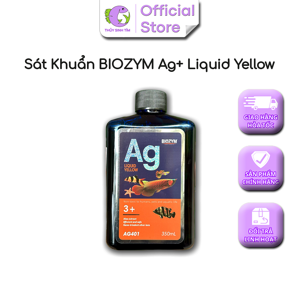 BIOZYM Ag+ Liquid Yellow - Tr..ị Nấm Cá Thối Thân Xuất Huyết Xù Vảy