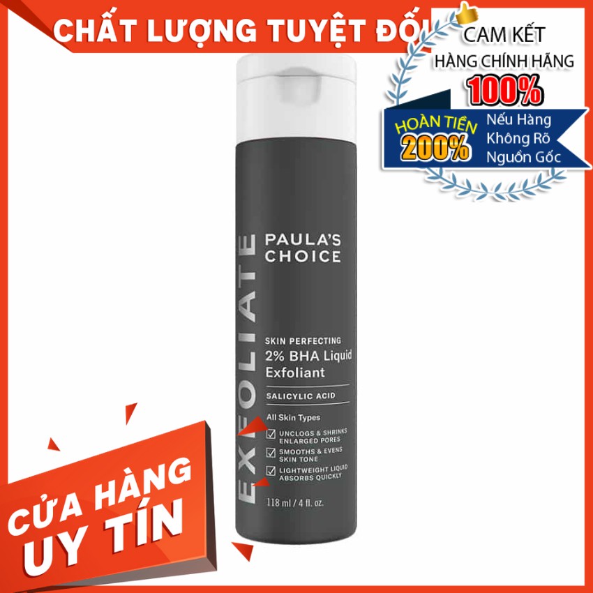 [Hàng Nhập Khẩu] Dung Dịch Loại Bỏ Tế Bào Chết Paulas Choice Skin Perfecting 2% Bha Liquid Exfoliant 30Ml