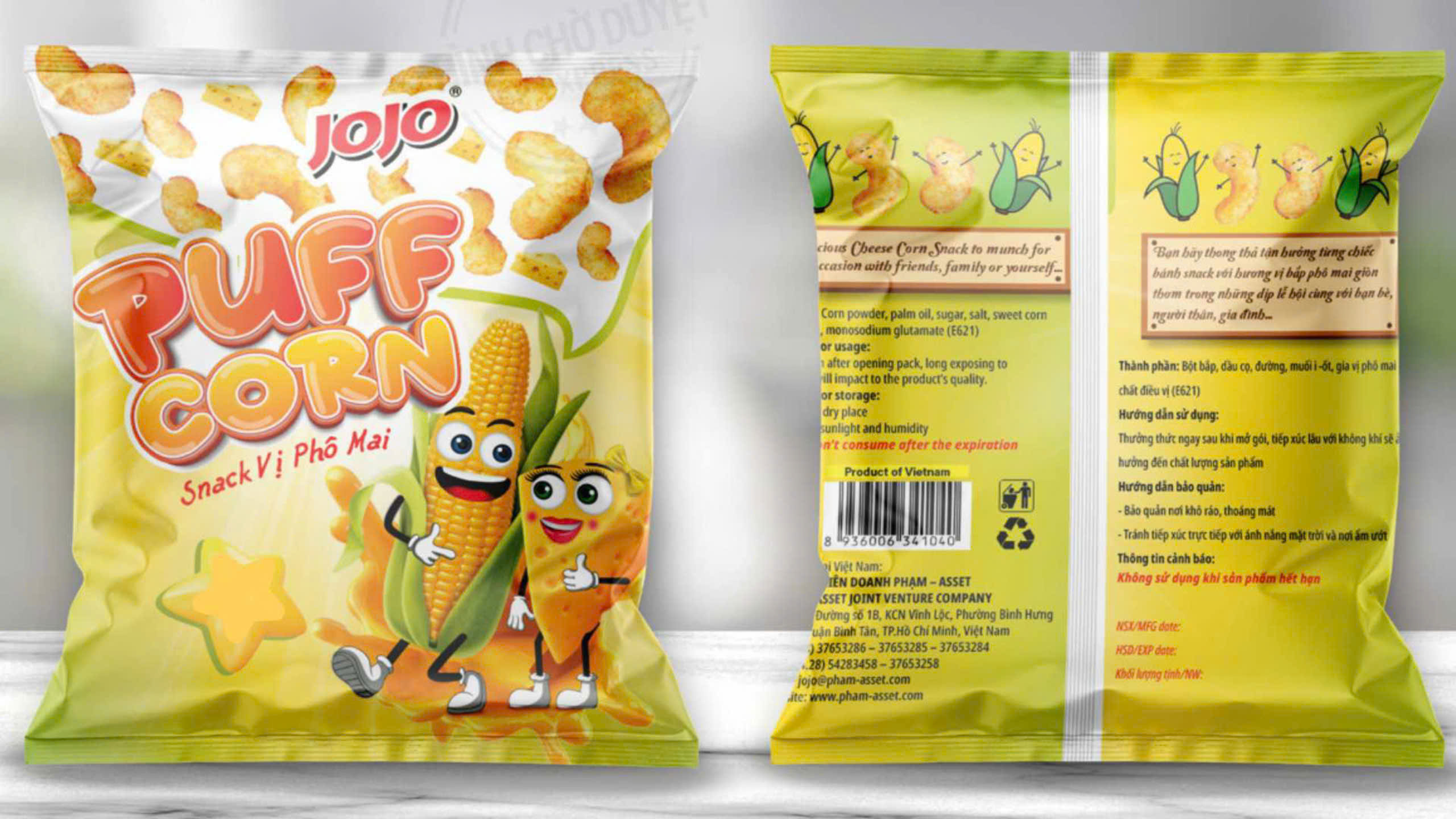 Combo 10 gói bánh snack nhiều hương vị -JOJO