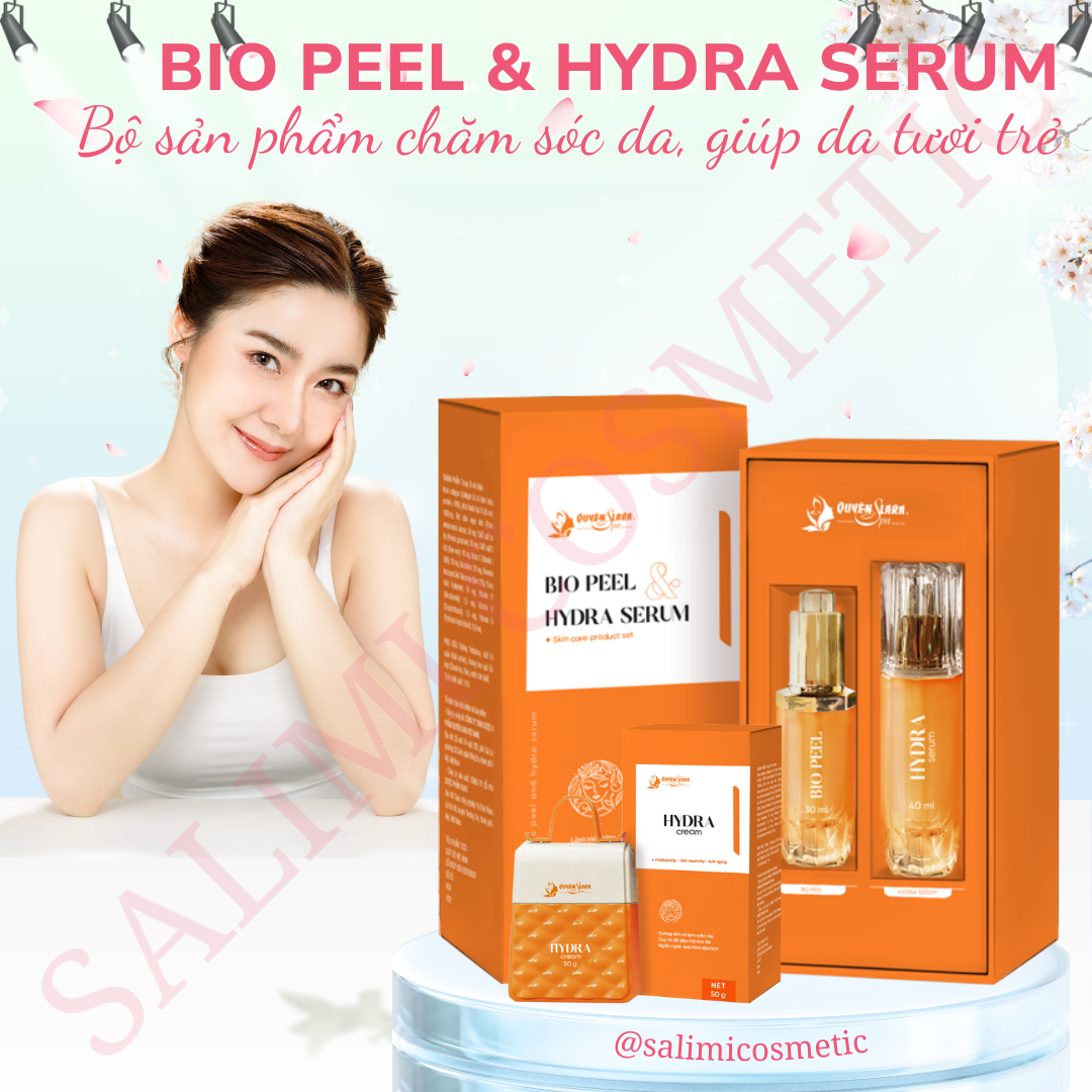 Bộ Sản Phẩm Chăm Sóc Da BIO PEEL & HYDRA SERUM Quyên Lara - Làm Mờ Các Vết Thâm Sạm Nám Sáng Da