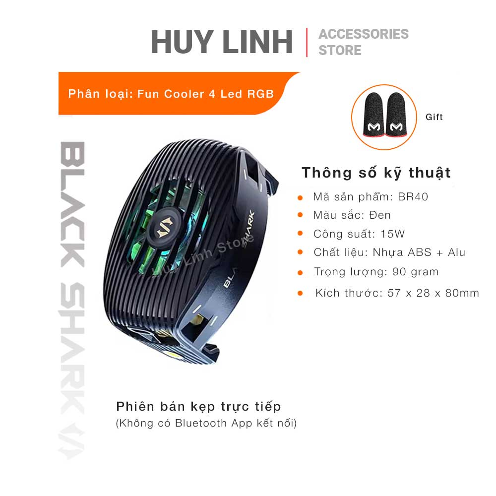Quạt tản nhiệt Xiaomi Black Shark FunCooler BR11 - Công nghệ sò lạnh làm mát điện thoại nhanh chóng