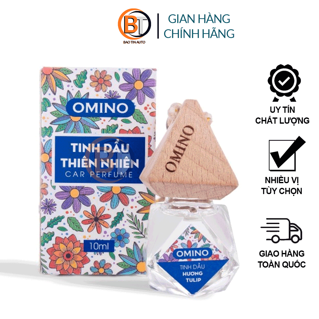 Tinh dầu treo xe ô tô khử mùi chống say xe hiệu quả lọ tinh dầu thiên nhiên omino hương dâu tây anh 