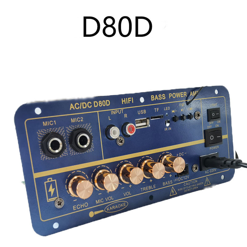 Mạch loa D10 Bluetooth 5.0 hát Karaoke công suất lớn 120w 12V/24V/220V lắp loa kéo chế loa
