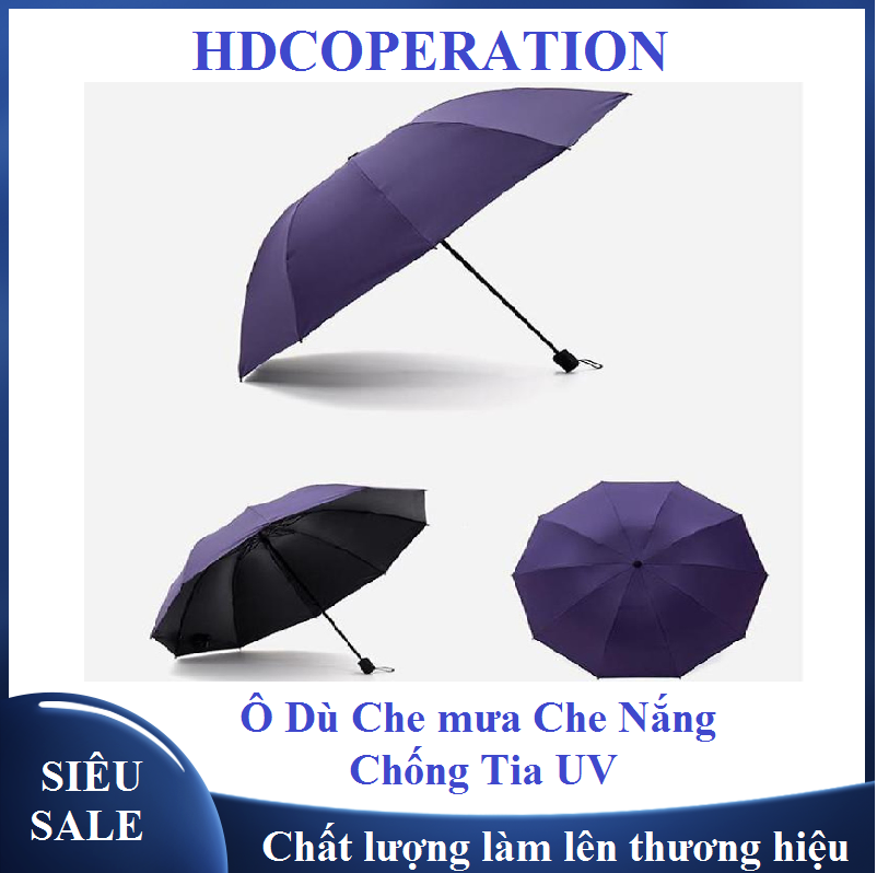 Ô chống UV đi mưa che nắng to nhiều màu cỡ lớn cao cấp