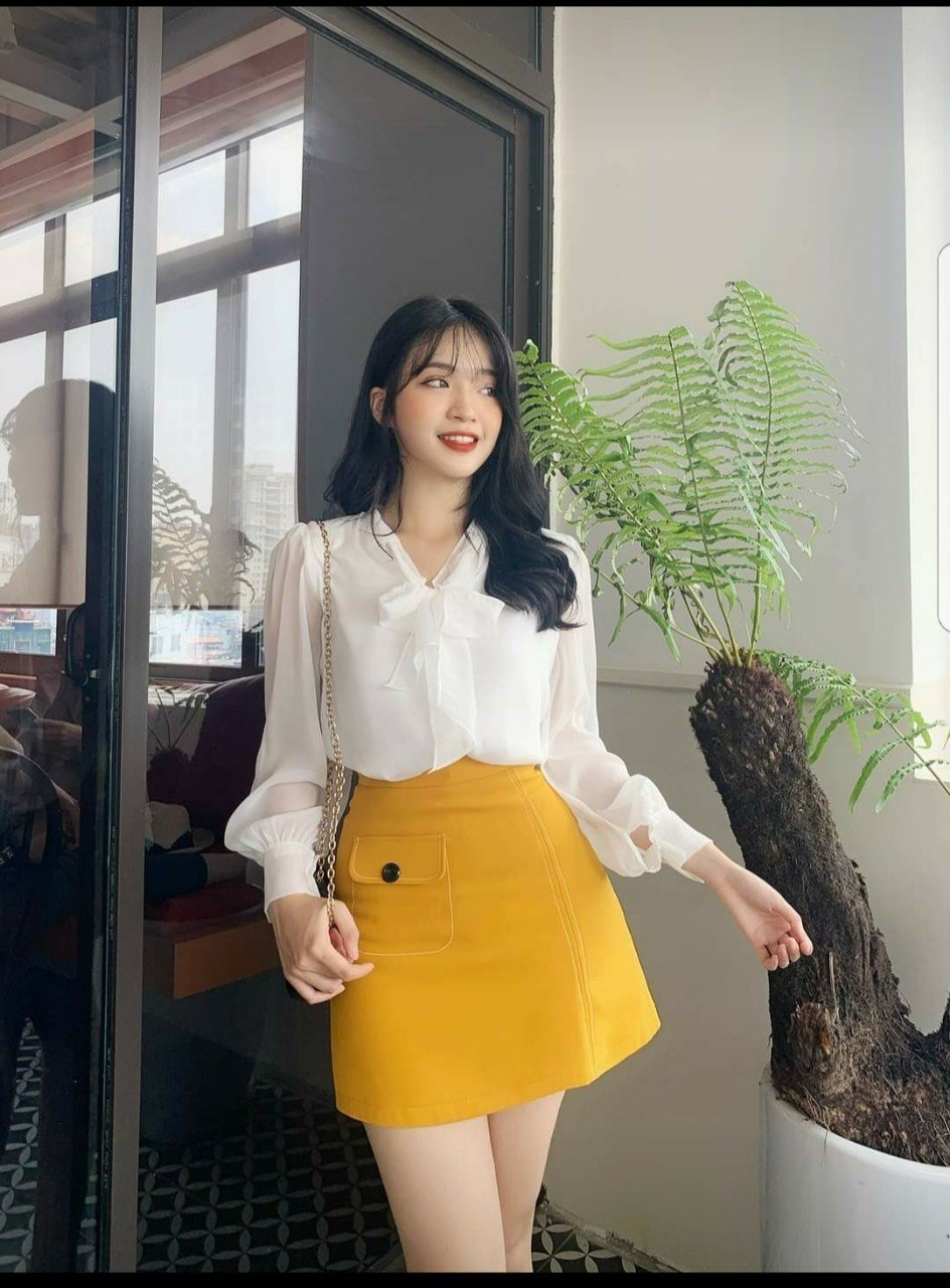 Áo sơ mi nữ công sở thời trang SURI Tơ Voan 2 lớpáo sơ mi tiểu thư tai dài thắt nơ cổ rất trẻ trung-
