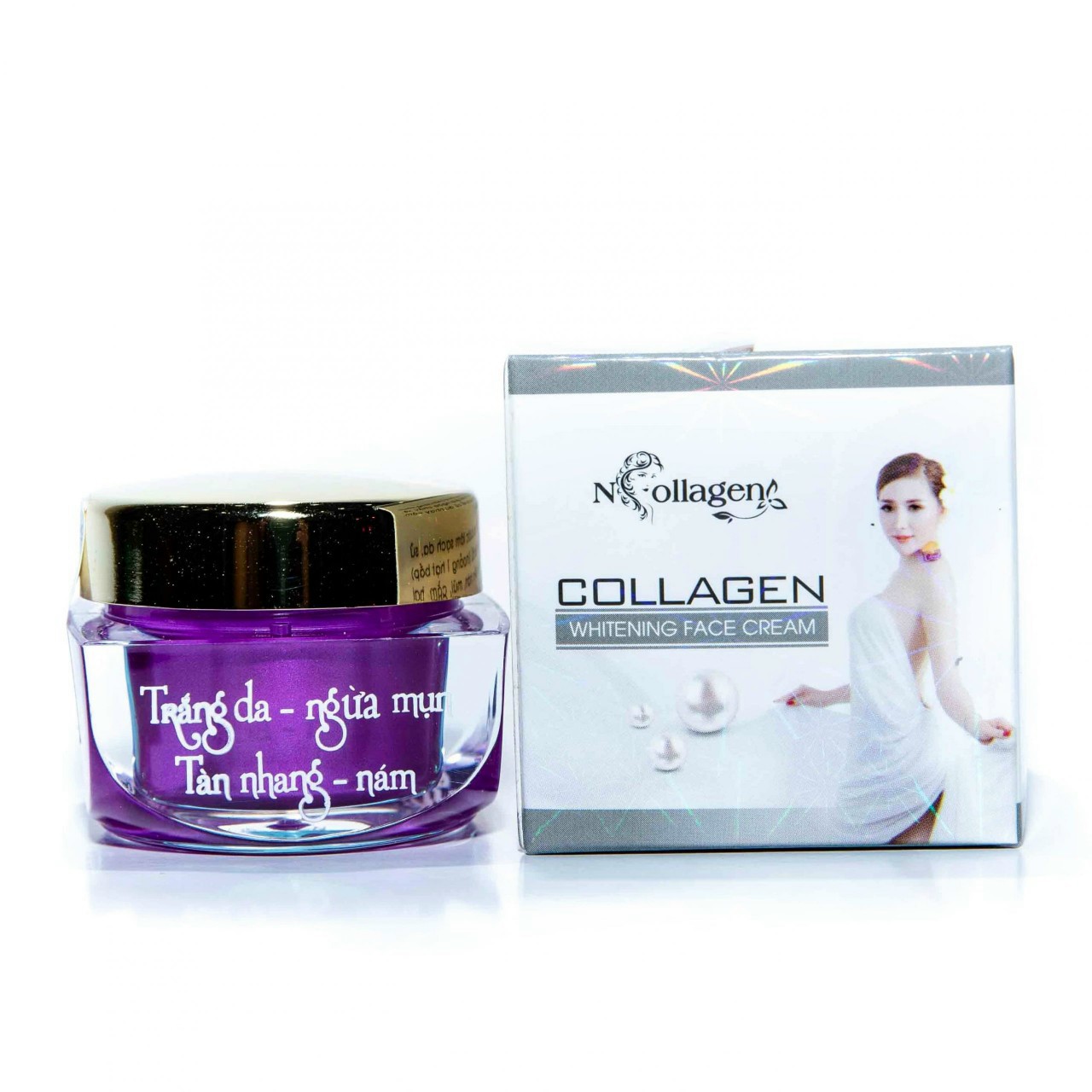 Kem face tím N-collagen chính hãng