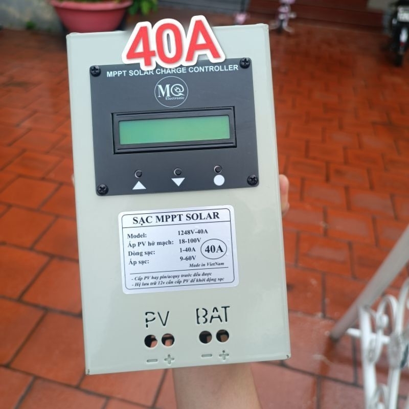 Sạc 40A không wifi - Sạc MPPT Năng lượng mặt trời 40A hệ 12v - 48v bảo Hành 12 tháng - sạc MPPT Mạnh