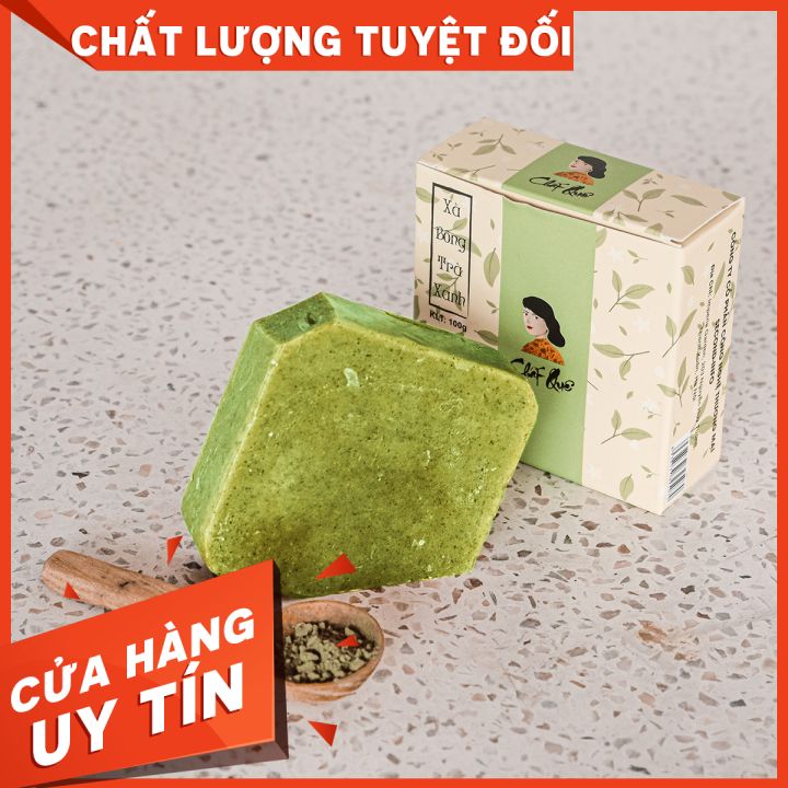 Xà Phòng Trà Xanh Giảm Mụn Ngừa Mụn - Mua 5 Bánh Tặng 1 Khăn Mặt 3 Túi Lưới