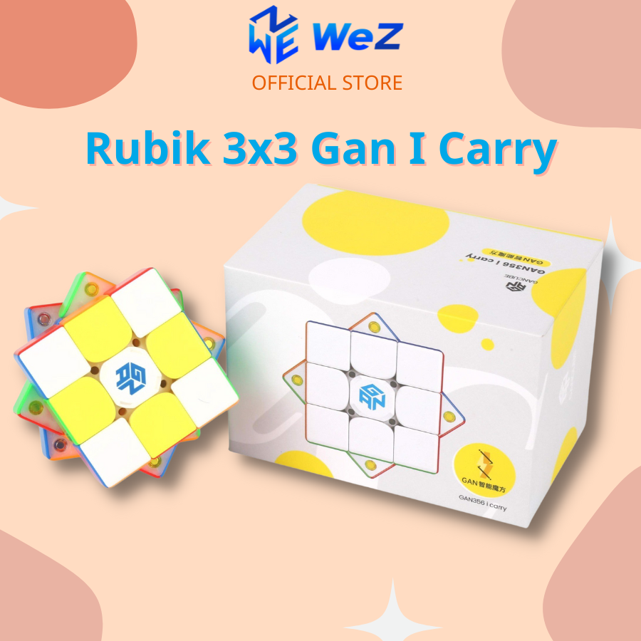 Rubik 3x3 Gan I Carry Kết Nối Với Điện Thoại Stickerless Có Nam Châm - Rubik Nam Châm 3x3 Gan I Carry Hộp Mới - WeZ Toys