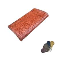 Ví da nam cầm tay vân cá sấu màu vàng bò đẳng cấp GV490(MK)