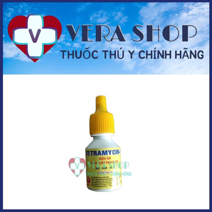 MINH HUY TETRAMYCIN D 10ML - Đậu gà mụn loét ngoài da (Giá Rẻ) - Sỉ Lẻ Thuốc Thú Y