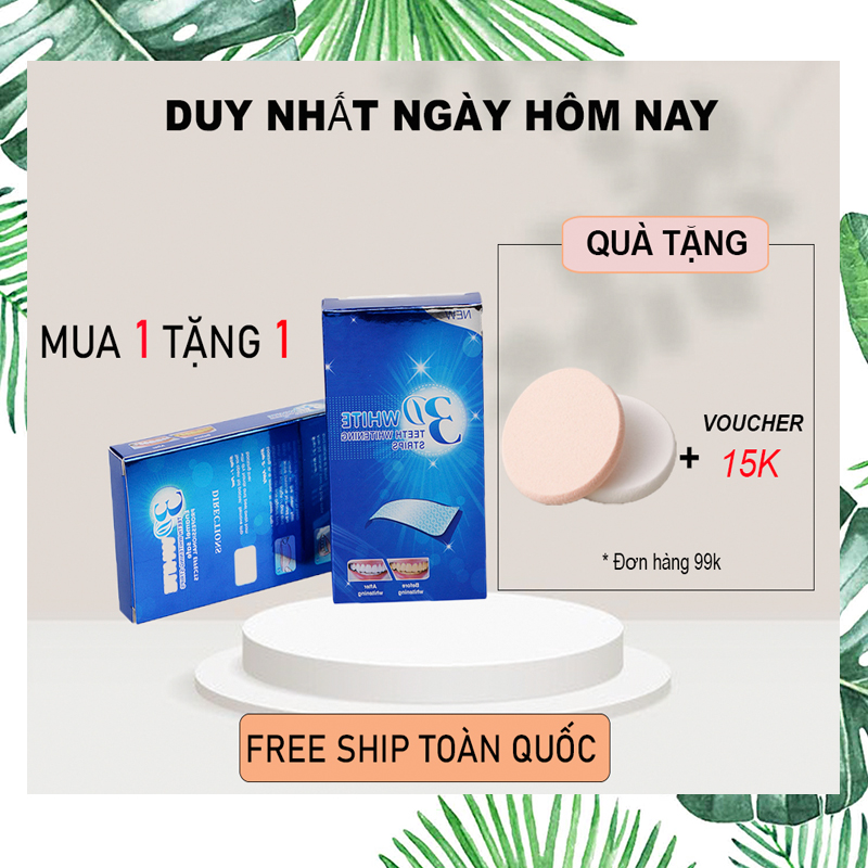 (Free Ship 18K )Miếng Dán Trắng Răng Dưỡng Trắng Răng Hiệu Quả Nhanh Chóng 1 Hộp 7 Miếng (Tặng Quà Trên Mỗi Đơn Hàng)