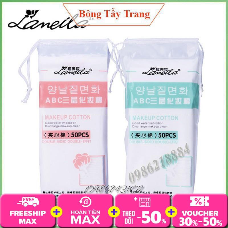 Bông Tẩy Trang Laneila Túi 50 Miếng