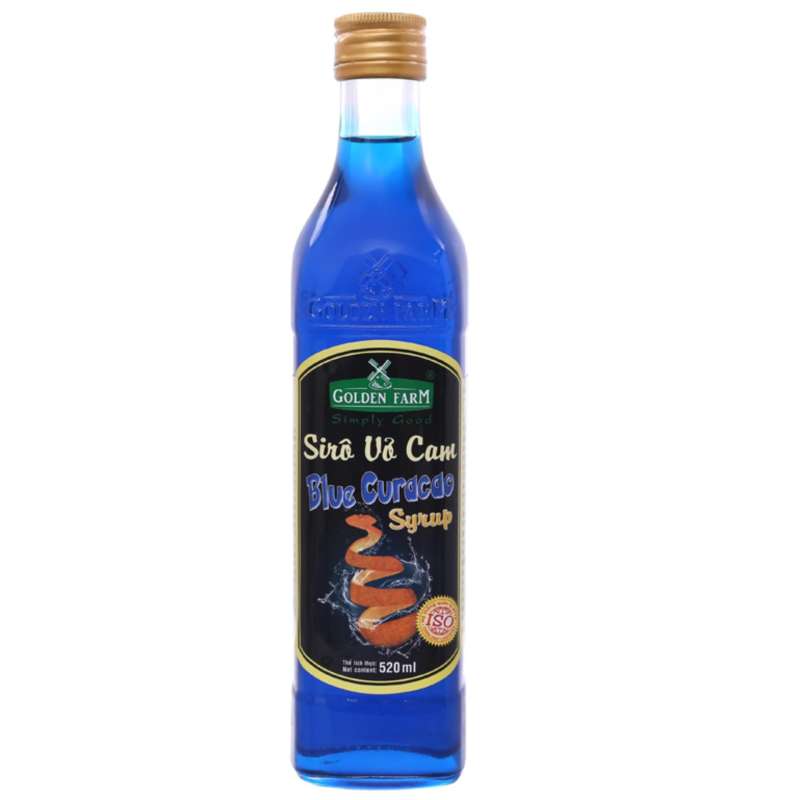 Siro Golden Farm chai thủy tinh 520ml (nhiều mùi)