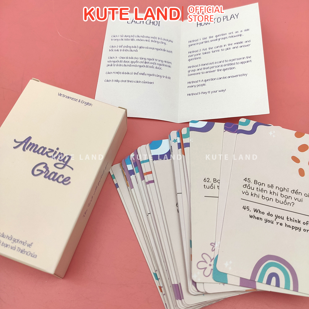 Bộ Bài Amazing Grace 40 Câu Hỏi Game Gia Đình Bạn Bè Game Cơ Đốc Game Vui