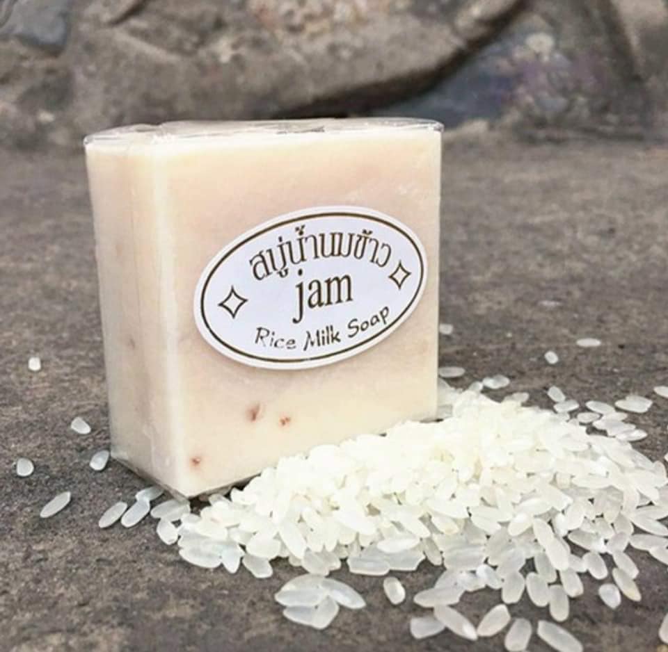 [Hcm]Bộ 12 Cục Xà Phòng Cám Gạo Trắng Da Jam Rice Milk Soap Thái Lan