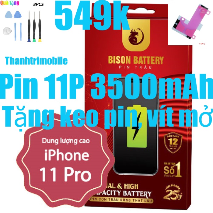 Pin 11 Pro Bison dung lượng cao 3500mAh