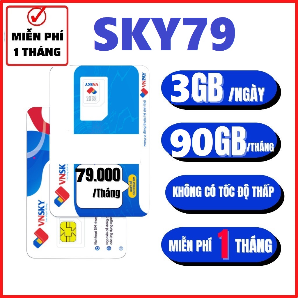 [ 1 Tỷ GB ] SIM 4G Mobifone Không giới hạn dung lượng chỉ 68k/tháng Gói miễn phí xài full băng thông