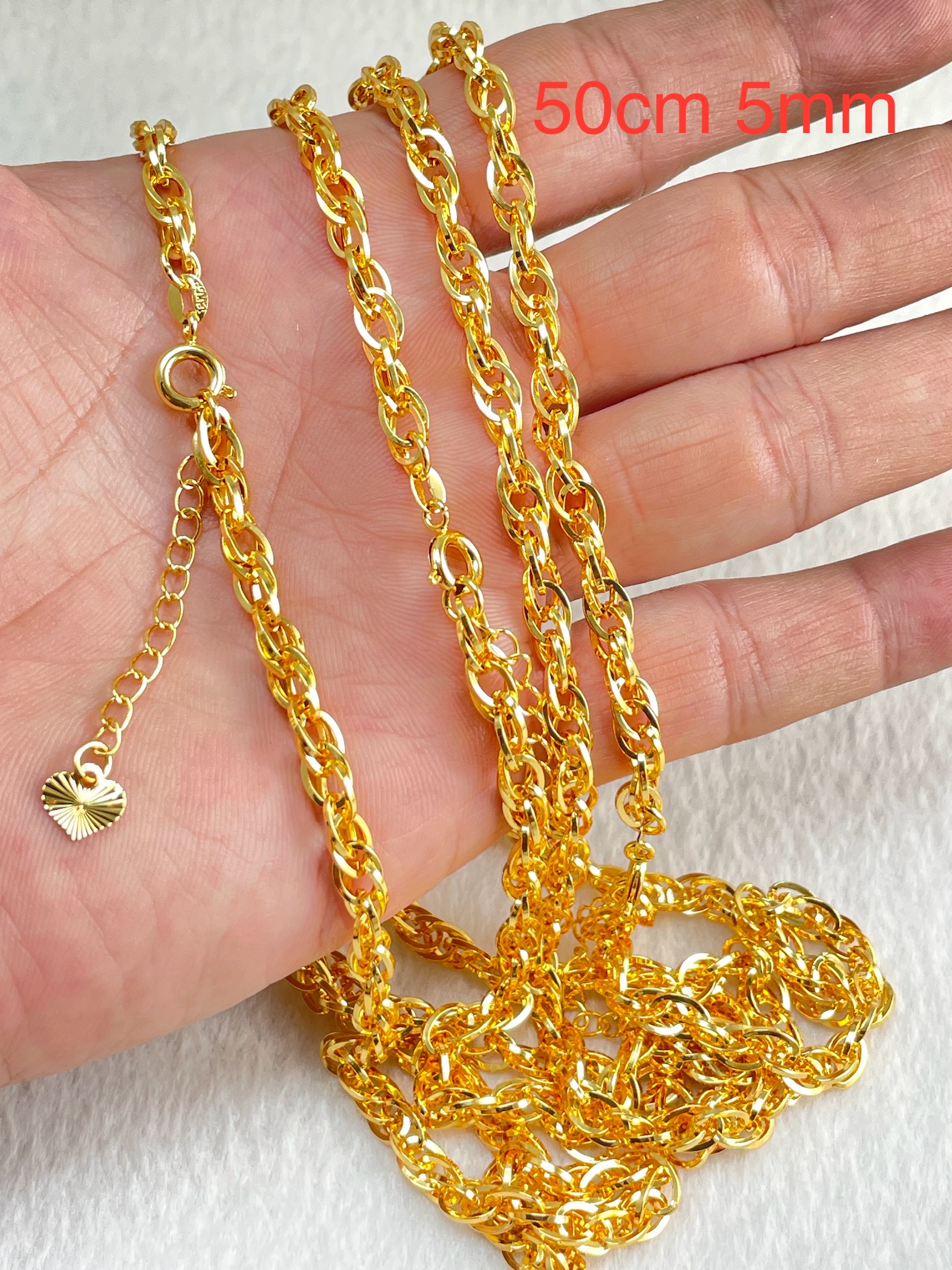 DÂY CHUYỀN KHOEN LẬT NAM NỮ MẠ VÀNG 18K CAO CẤP - DC188L5