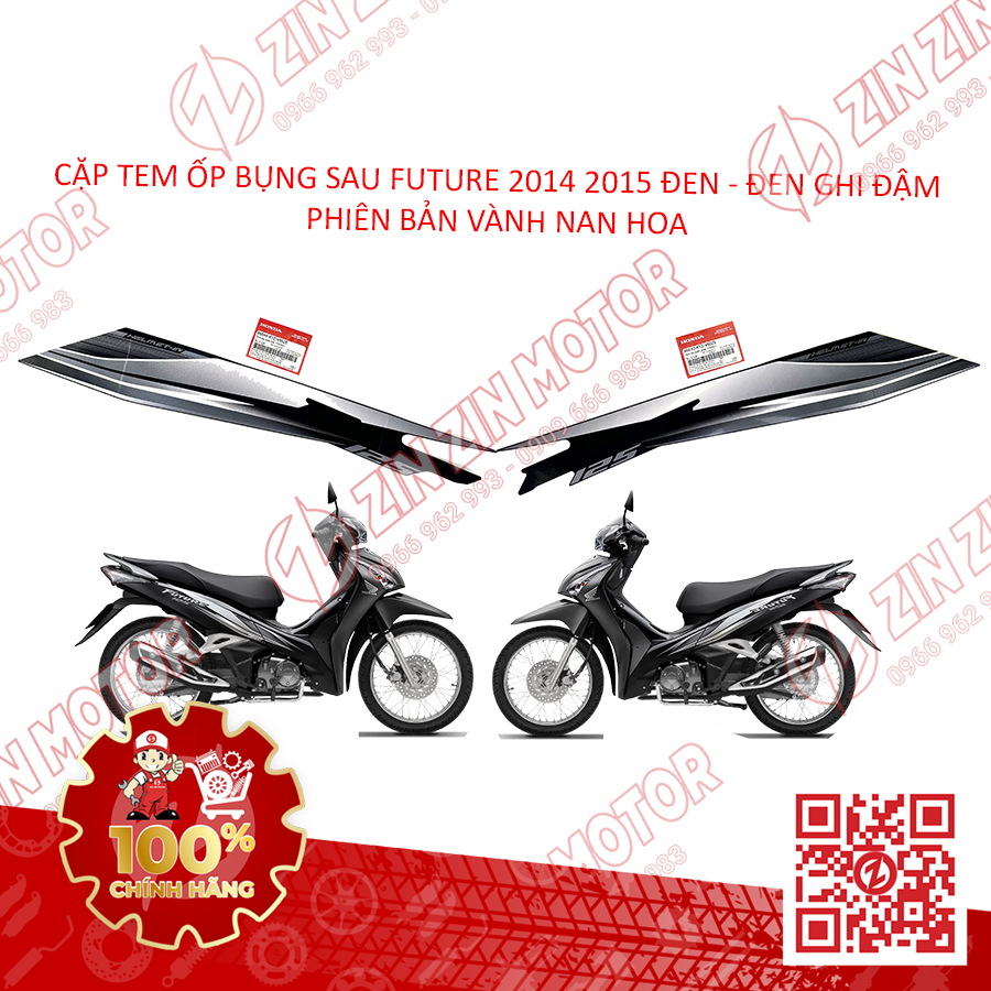 Tem Ốp Sườn Bụng Sau Xe Future 125 Mập Future Fi 125 Future BXC 125 2014 2015 2016 2017 Chính Hãng -