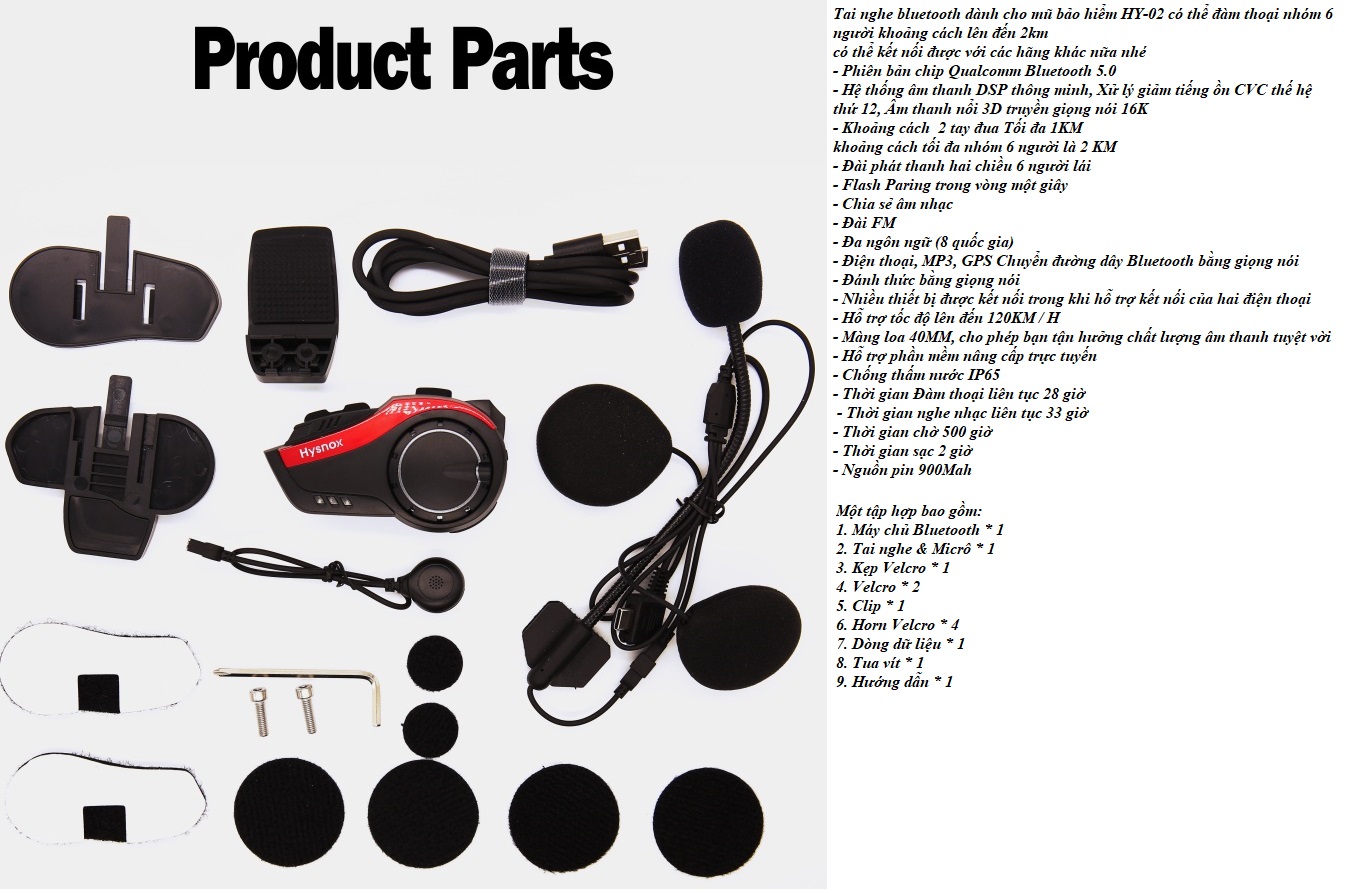 Tai Nghe bluetooth Hysnox hy-02 -Tai nghe Bluetooth Đàm thoại 6 người HY-02