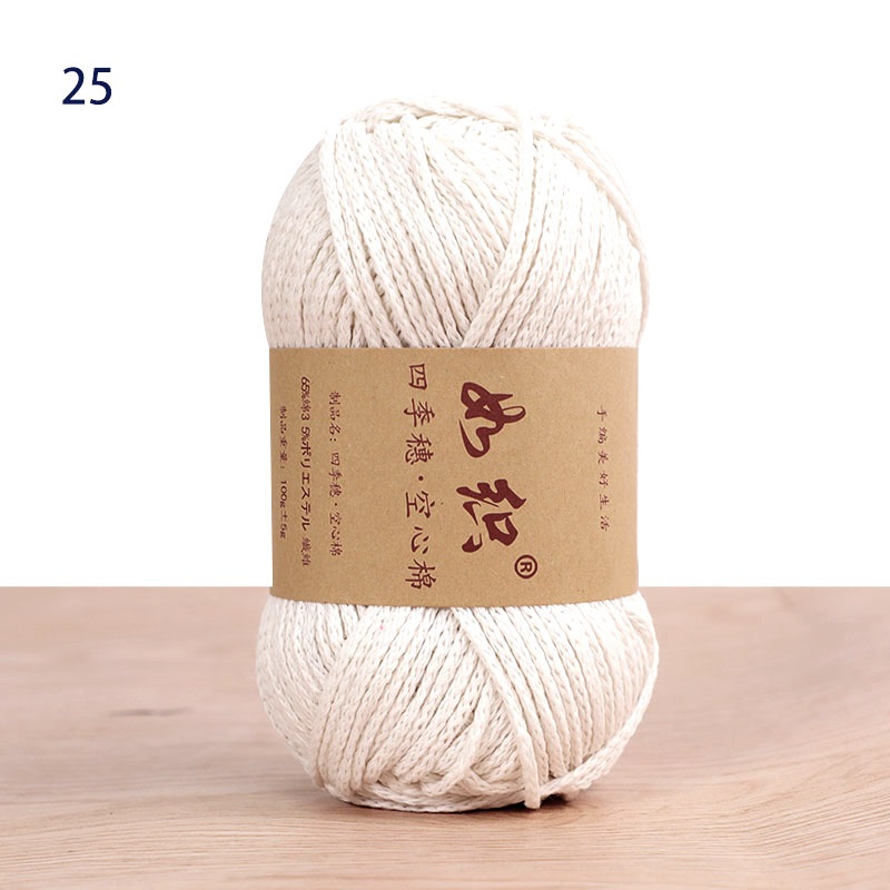 Sợi dệt Ruzhi 2.8mm sợi gai cotton polyester 100g móc túi nón 28 màu