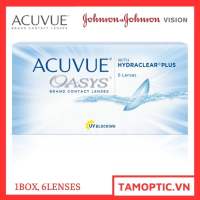 (6 lenses) Kính áp tròng không màu Acuvue Oasys with Hydraclear plus