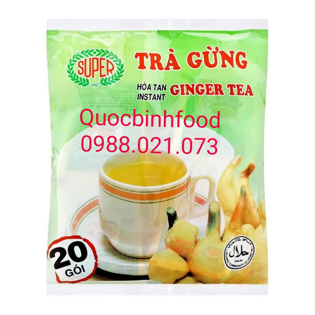 Trà Gừng Hòa Tan Super Ginger Tea 400Gr Singapore