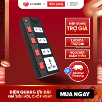 Ổ cắm điện đa năng Điện Quang ECO 4SBW (4 lỗ 4 công tắc) công suất 2500w tự ngắt khi quá tải BH 12 tháng