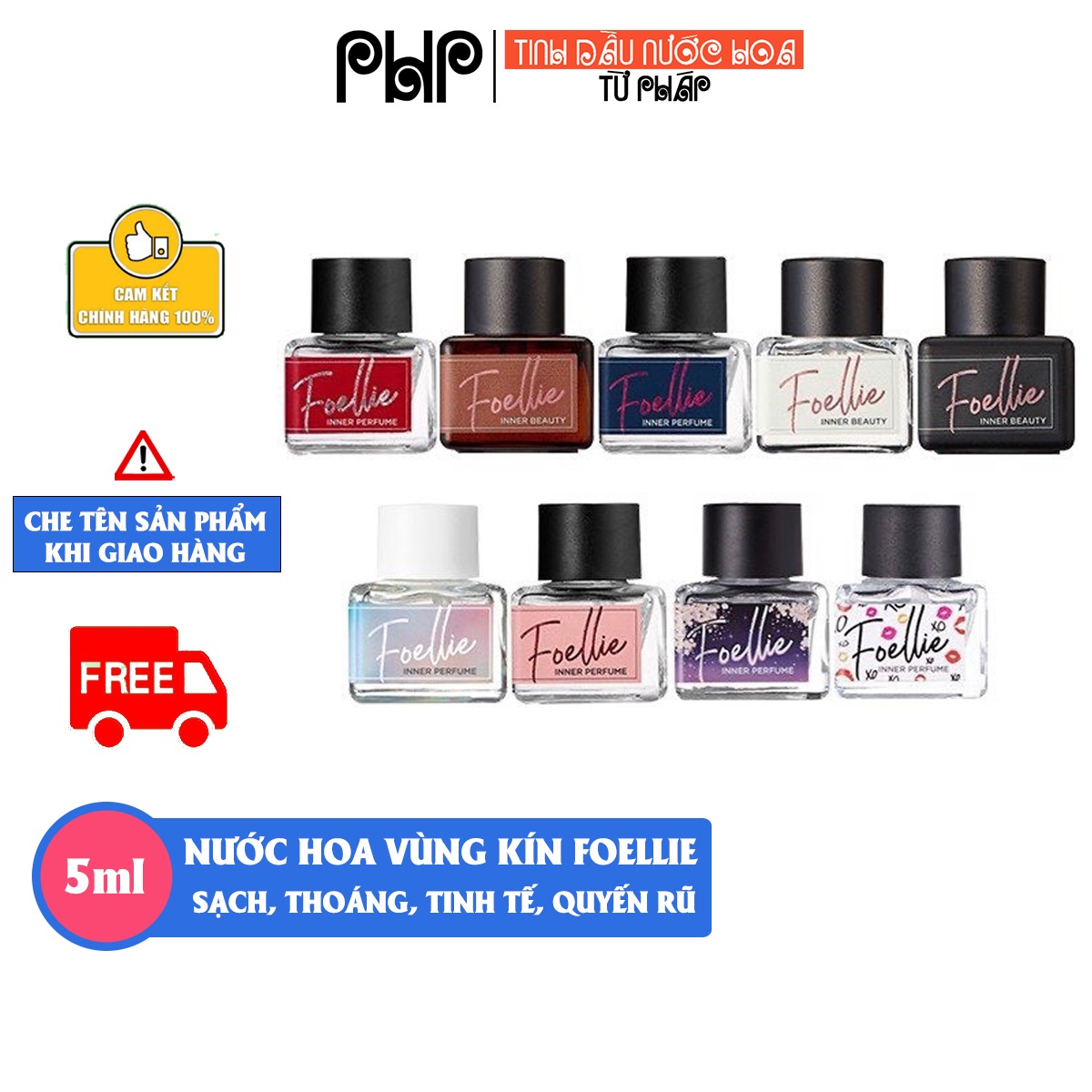 Nước hoa vùng kín Foellie Cao Cấp Mùi Thơm Chuẩn Độ lưu Hương Cực Tốt