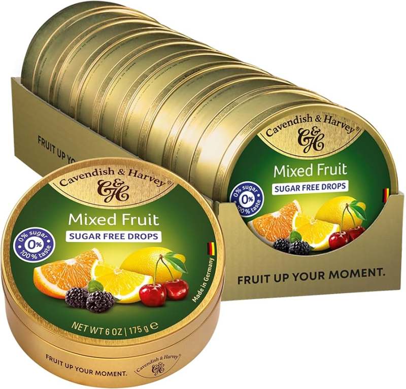 Kẹo trái cây hộp thiếc Cavendish Harvey 200g Đức