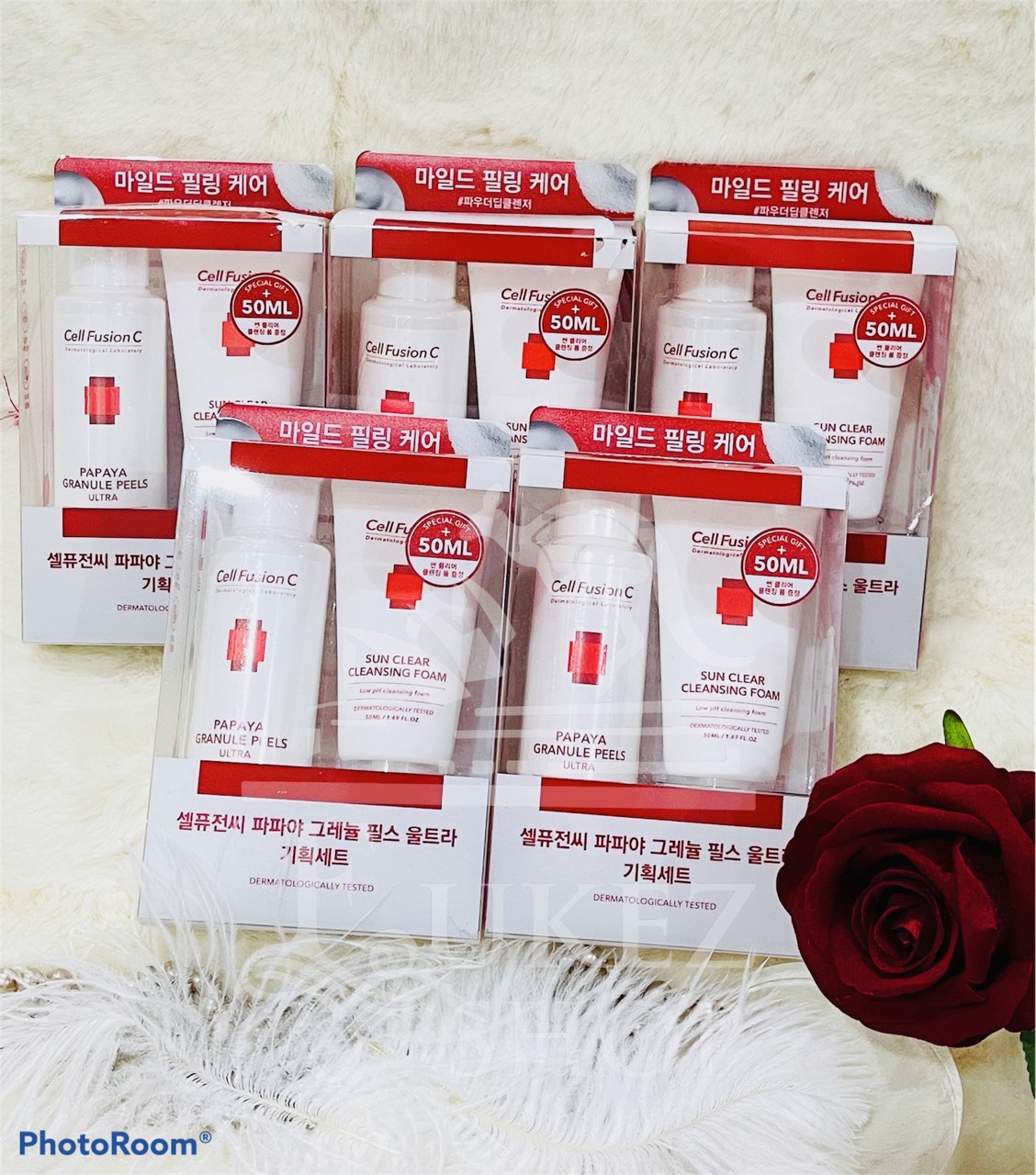 [Gift Set]Sữa Rửa Mặt Cho Da Mụn Và Tẩy Da Chết Cell Fusion C Papaya & Sun Clear 50Ml Hàn Quốc