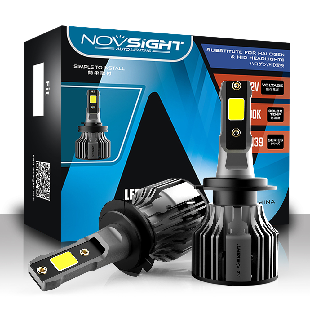 Đèn pha led cho ô tô / xe máy NovSight A500-N39 chân H4 / H11 / H7 / H1 / HB3 10.000LM ánh sáng trắng 6500k chính hãng