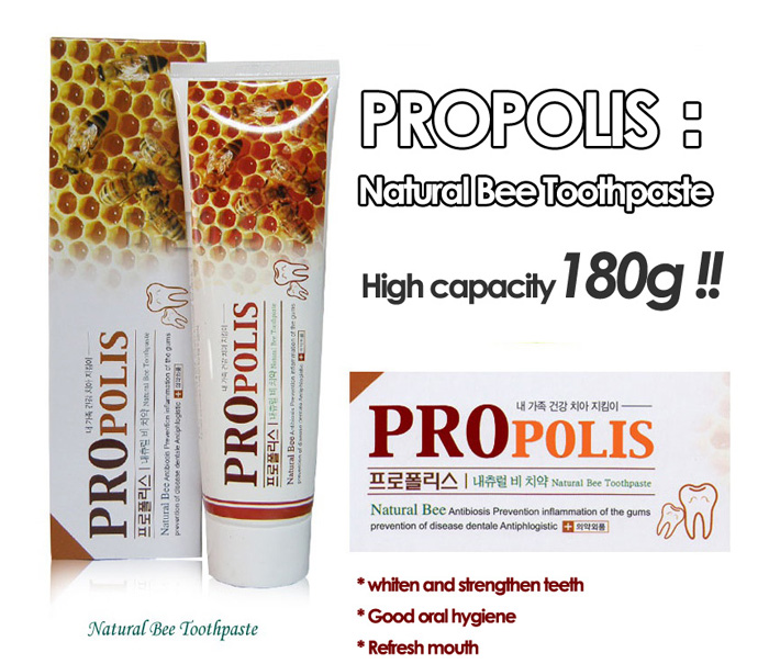 COMBO 2 HỘP KEM ĐÁNH RĂNG KEO ONG HÀN QUỐC 180G TRẮNG RĂNG THƠM MIẸNG