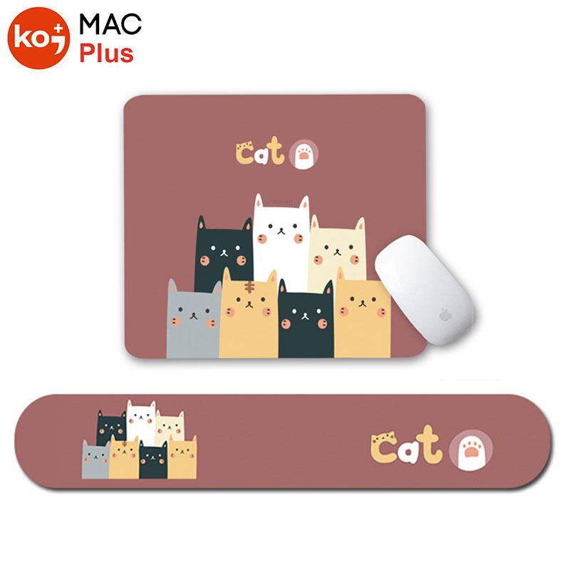 Bộ Lót Chuột Kê Bàn Phím Tay Mèo Cute Cực Xinh (Đệm Kê Tay Silicone, Bàn Di Chuột Học Sinh, Mouse Pa